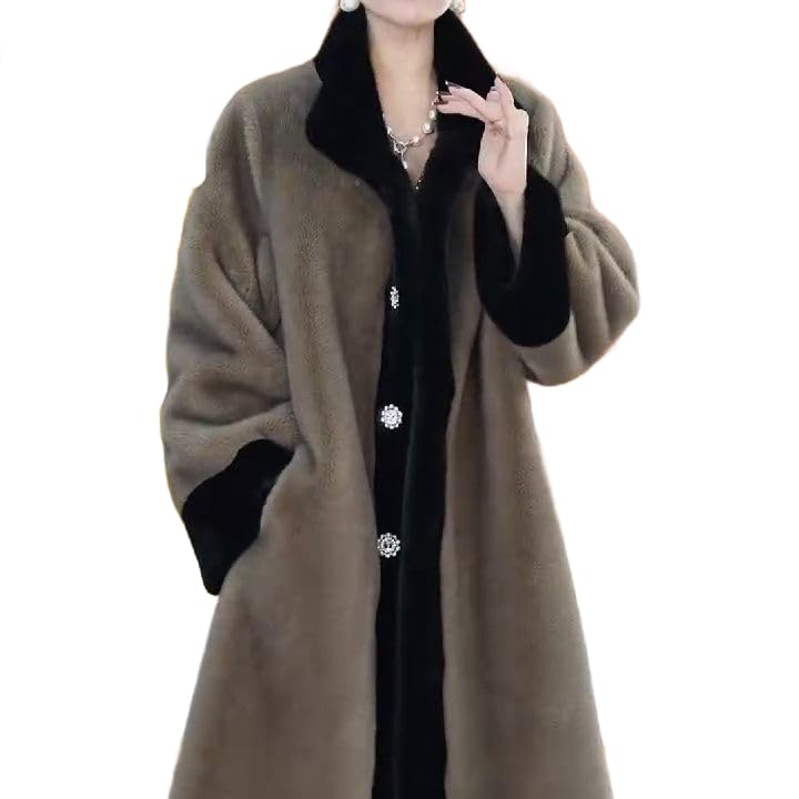 【美品】エンバ　ミンクファーコート　女優襟　ダークミンク　ロング丈　シェアード 美品】エンバ ミンクファーコート 女優襟 ダークミンク ロング丈